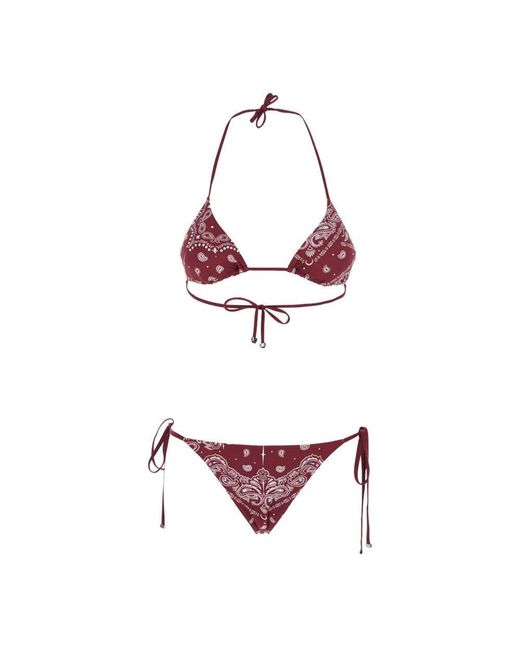 VENUJA Purple Bandana Print Two-Piece Swimsuit