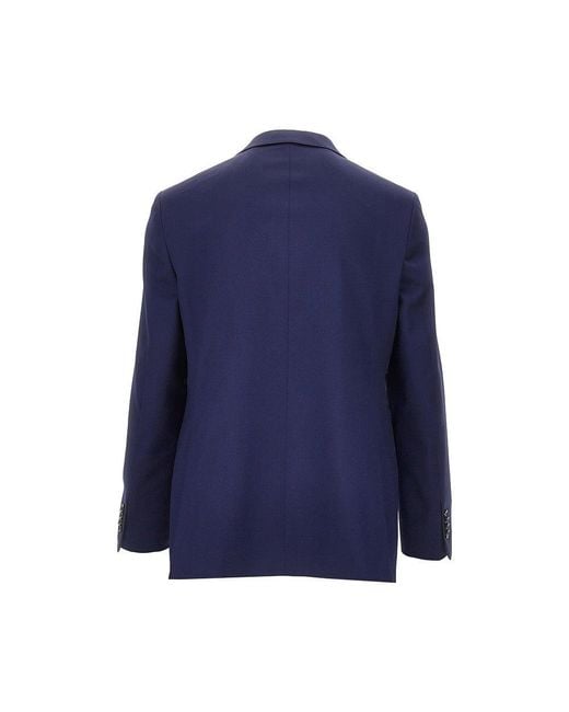 Luigi Bianchi Blue Wool Single-Breasted Tailored Suit for men