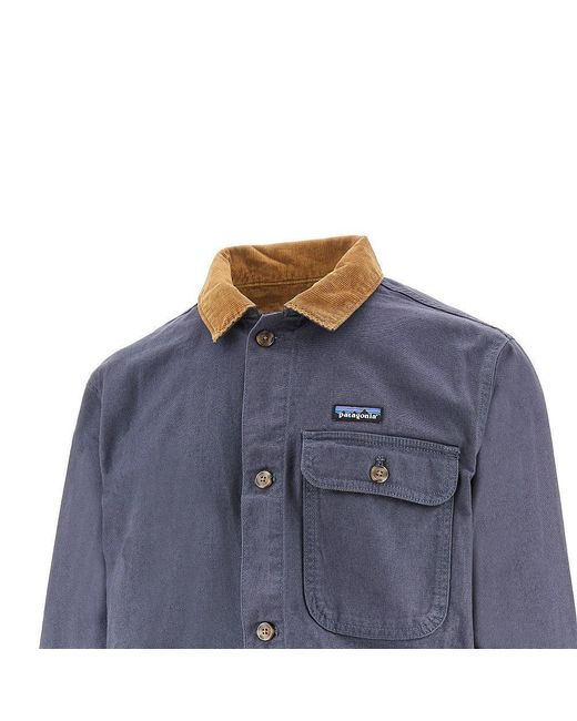 Patagonia 'Point Reyes' Canvas Jacket in Blue for Men | Lyst