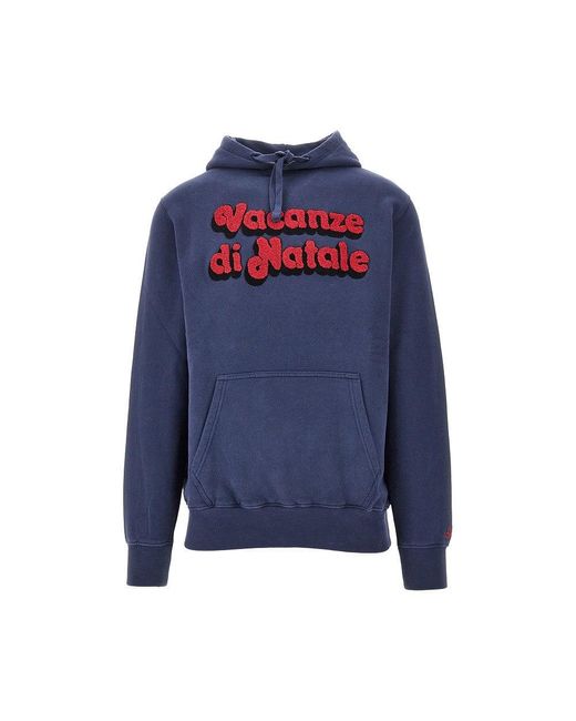 Mc2 Saint Barth Blue 'Vacanze Di Natale' Hoodie for men