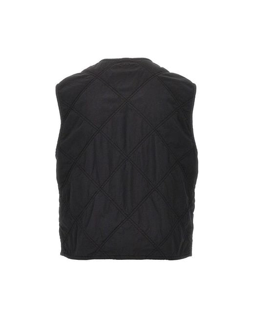 Herno Black Transitional Quilted Laminar Vest for men