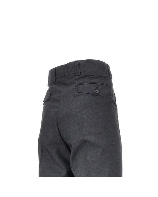 mfpen Gray 'Patch' Tropical Wool Pants for men