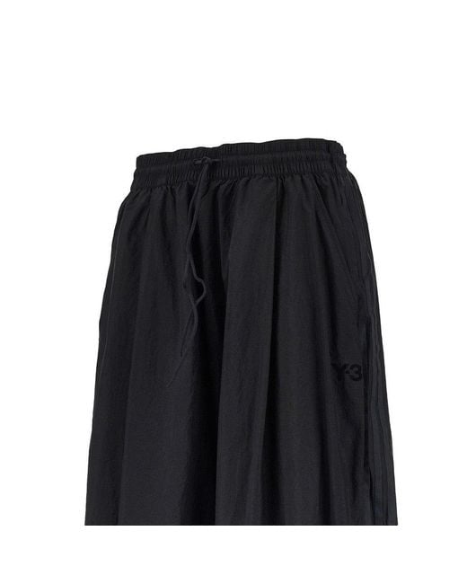 Y-3 Black Gradient 3 Stripes Nylon Pants for men