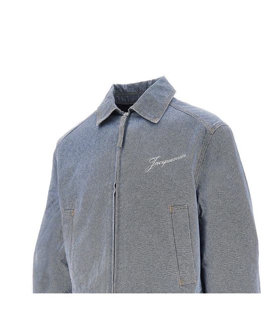 Jacquemus Blue 'De-Nîmes Canevas' Denim Jacket for men