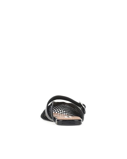 Alaïa Black Net Flat Mules