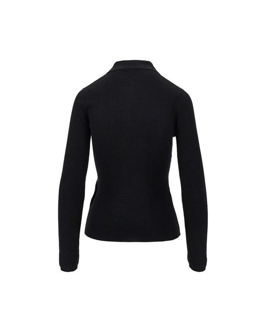 Max Mara Blue Cashmere And Silk-Blend Knitted Polo Shirt