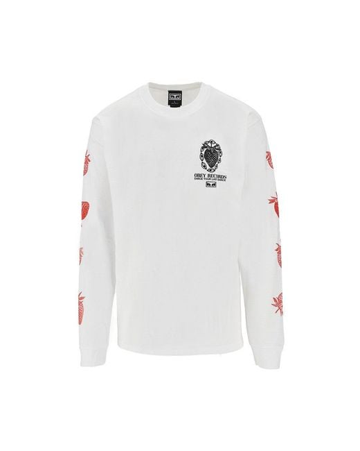 Obey White Garden Classic Long-Sleeved T-Shirt for men