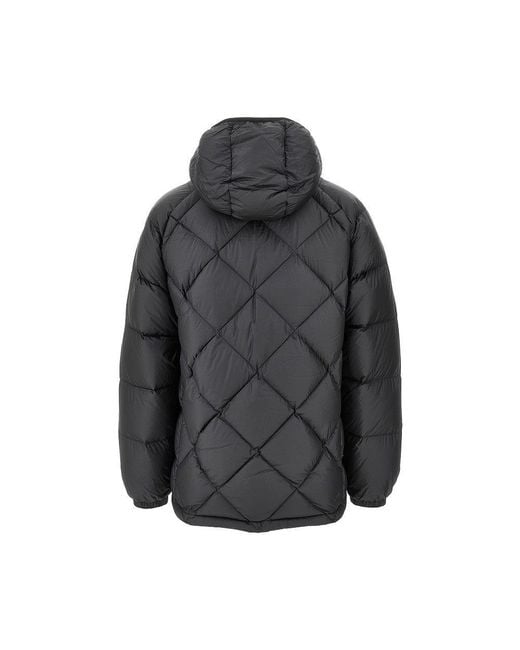 EA7 Gray Downjacket With Logo Print for men