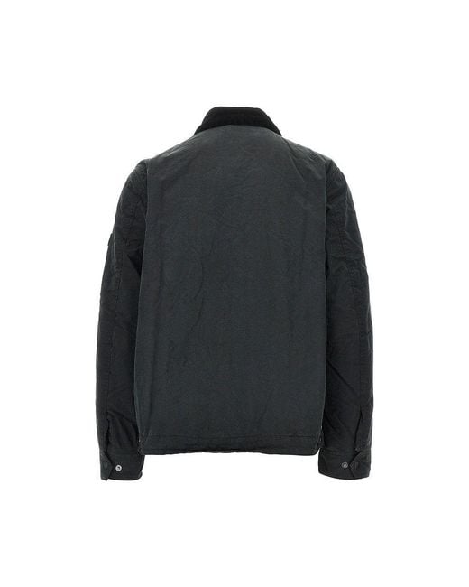 Barbour Black 'Drifter' Waxed Cotton Jacket for men