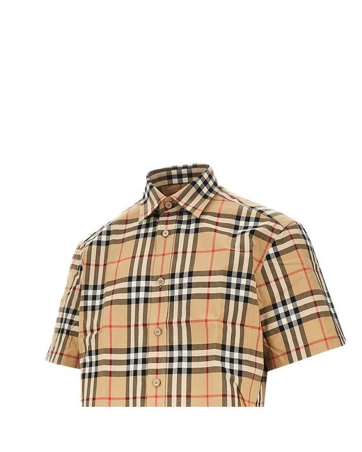 Burberry Metallic Check Poplin Shirt for men