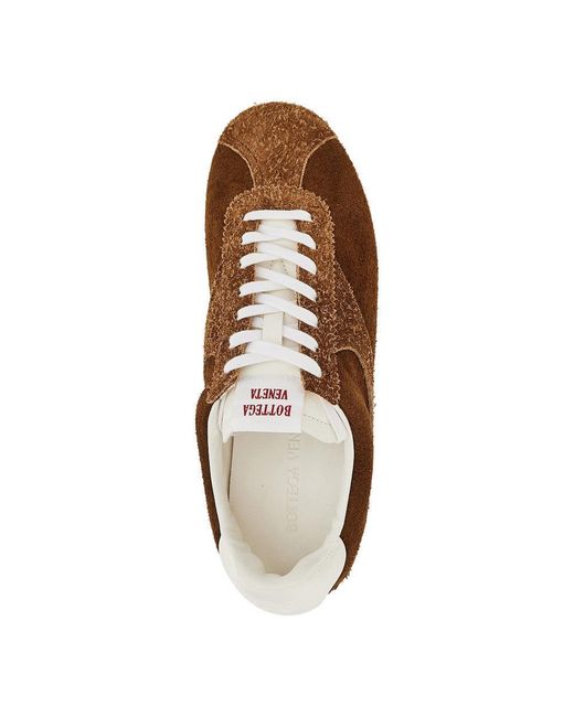 Bottega Veneta Brown Suede Leather 'Shot' Sneakers for men