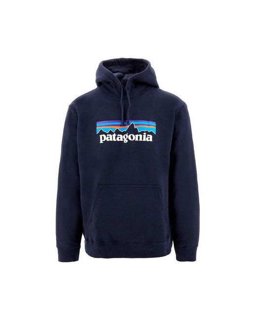 Patagonia P 6 Logo Hoodie in Blue for Men Lyst UK