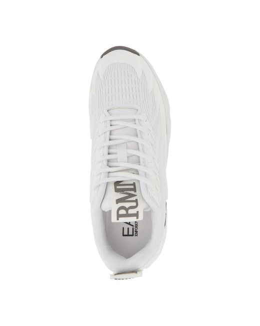 EA7 White 'Infinity Venom' Sneakers for men