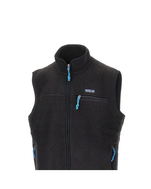 Patagonia Black 'Retro' Fleece Vest for men