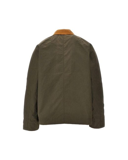 Forét Green Waxed Cotton Jacket for men