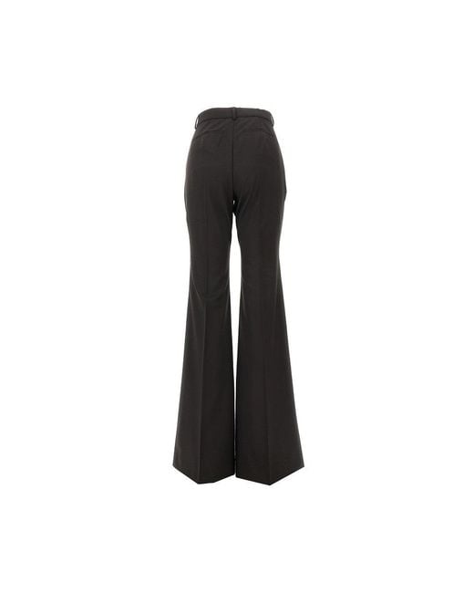 Sportmax Black Wool Flared Pants