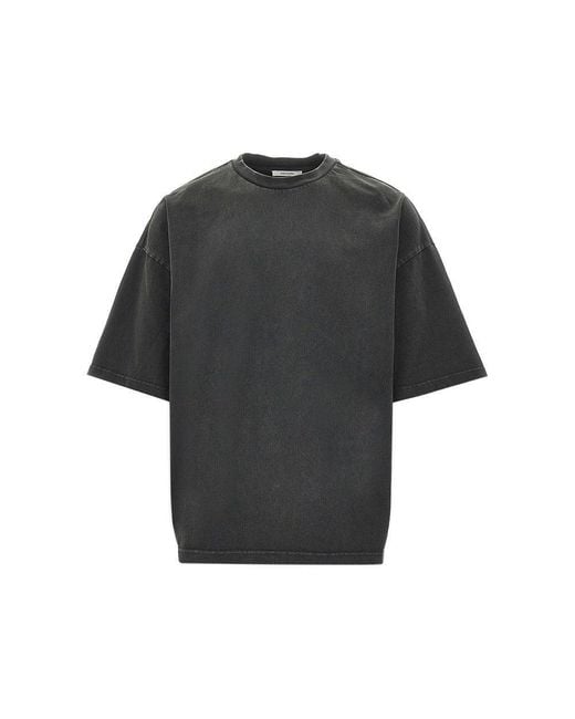 Entire studios Black Heavy Jersey Boxy T-Shirt for men