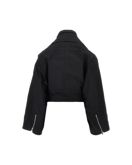 Alaïa Black Cotton Biker Jacket