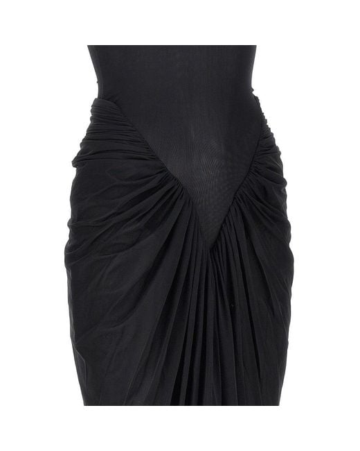 Maygel Coronel Black 'Vestalia' Long Dress