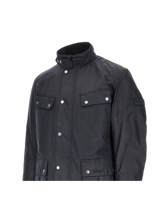 Barbour Black 'Duke' Waxed Cotton Jacket for men