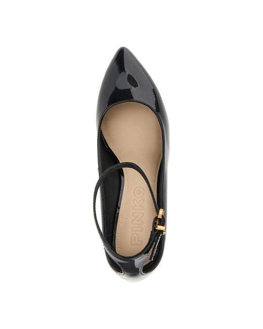 Pinko Blue Patent-Leather Pumps