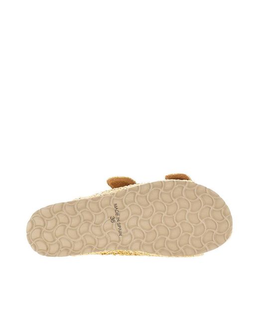 Manebí Natural Woven Raffia Nordic Sandals