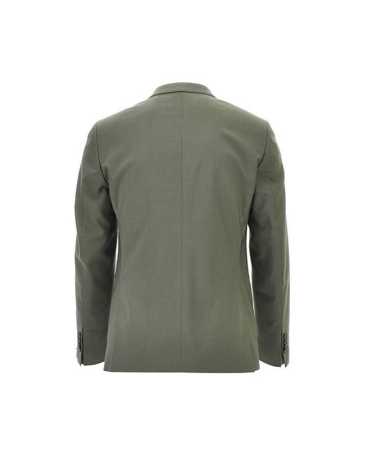 Santaniello Green Wool-Blend Single-Breasted Suit for men