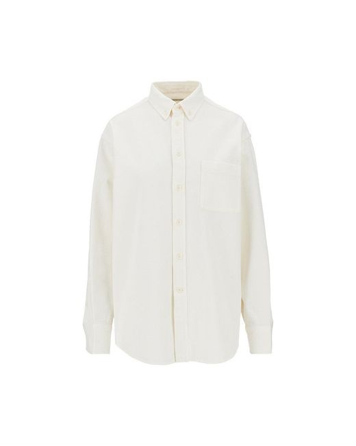 Phoebe Philo White Cotton Denim Shirt