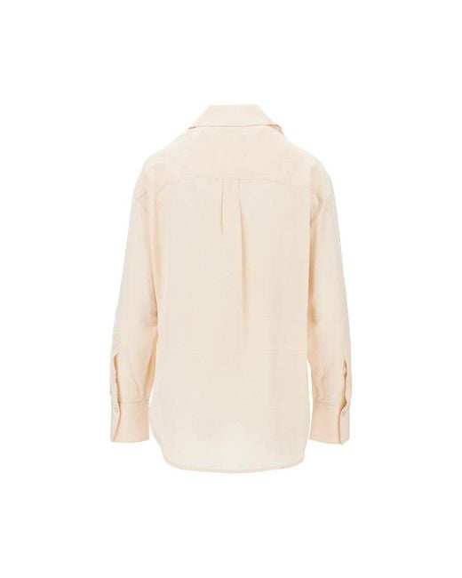 Victoria Beckham Natural Crepe De Chine Shirt