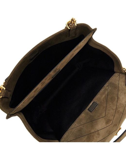 Saint Laurent Natural Suede Leather 'Niki Tripouch' Bag