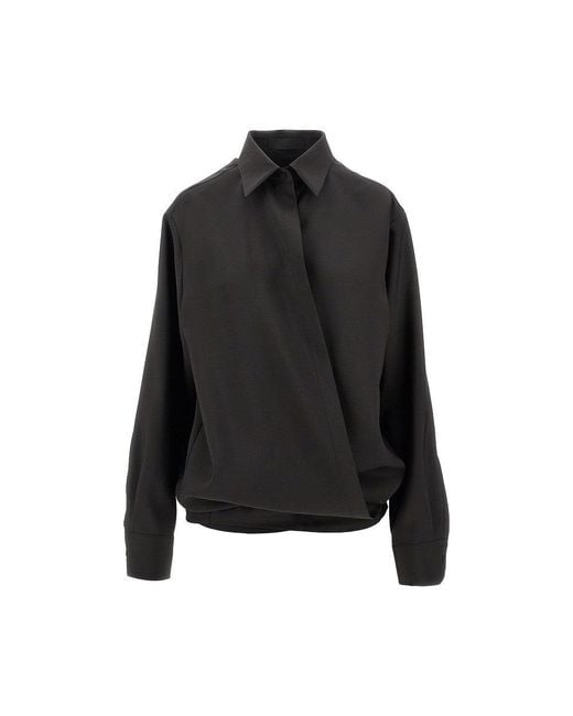 Valentino Black Techno Light Wool Shirt