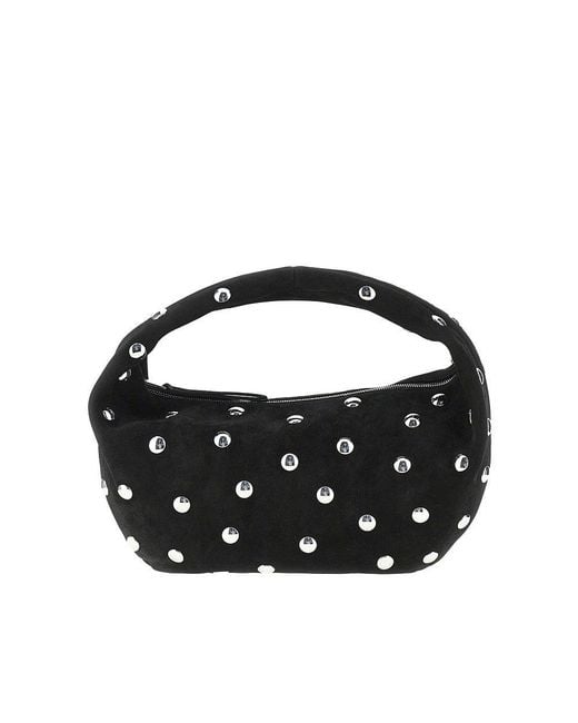 Khaite Black Studded Medium 'Olivia' Hobo Bag