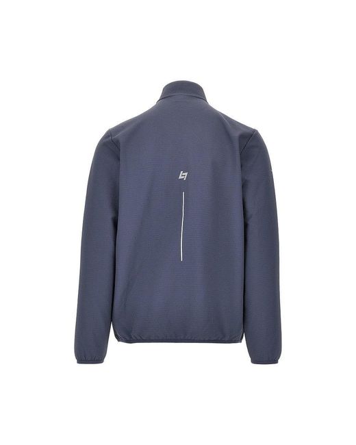 EA7 Blue Embossed Ventus7 Full-Zip Sweatshirt for men