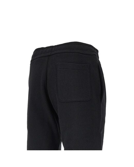 Moncler Black Sweatpants With Felt Logo Patch for men