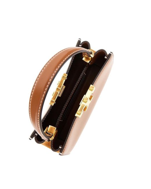 Tory Burch Brown Leather Mini 'Eleanor' Bag