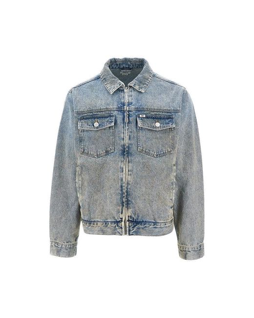 Obey Blue Base Trucker Denim Jacket for men