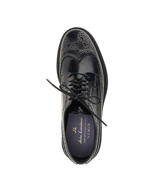 JUAN LACARCEL BY CALCE Black Brushed Leather Lace-Up Shoes for men