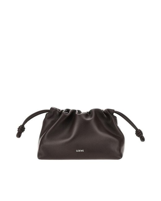Loewe Black Nappa Leather Medium 'Flamenco' Purse