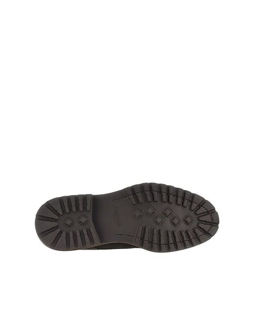 Doucal's Brown Suede Leather Double Monk Shoes for men