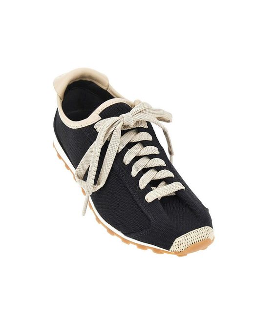 Jacquemus Black 'Les Tennis' Leather And Canvas Sneakers