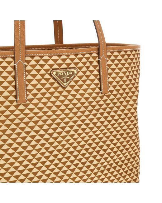 Prada Metallic Re-Nylon Shopping Bag