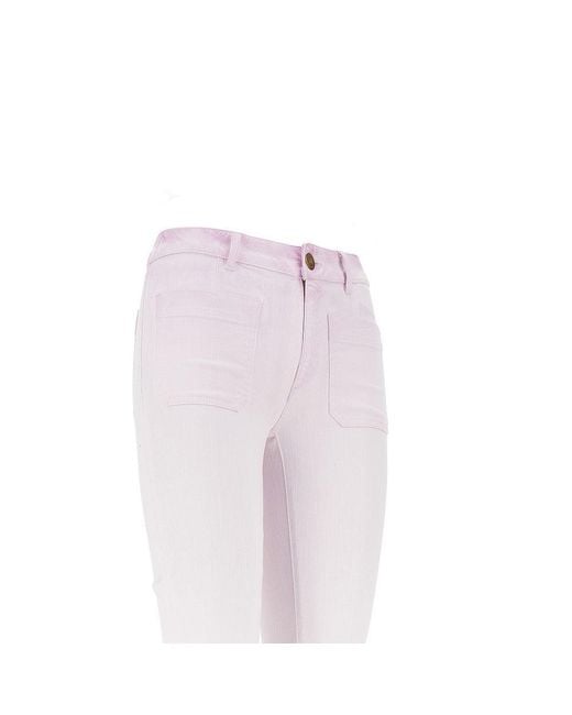 Seafarer Pink 'Delphine' Stretch Bull Flared Jeans