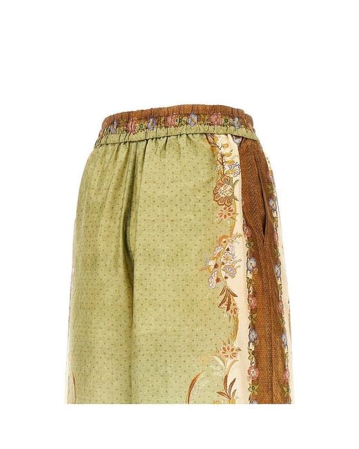 Zimmermann Metallic 'Indra' Silk Pants