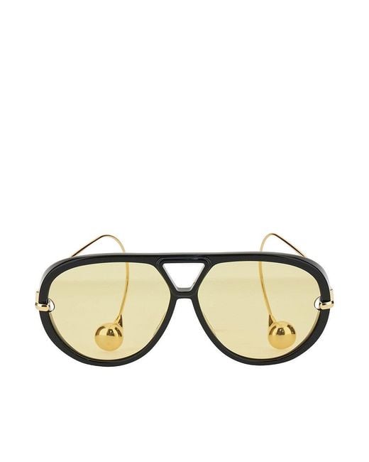 Bottega Veneta Brown 'Drop' Aviator Sunglasses