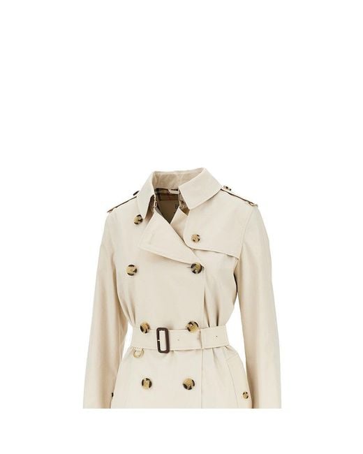 Burberry Natural Gabardine Medium 'Kensington' Trench Coat