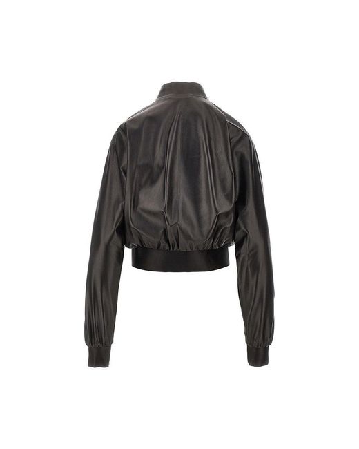 Gucci Black Nappa Leather Bomber Jacket