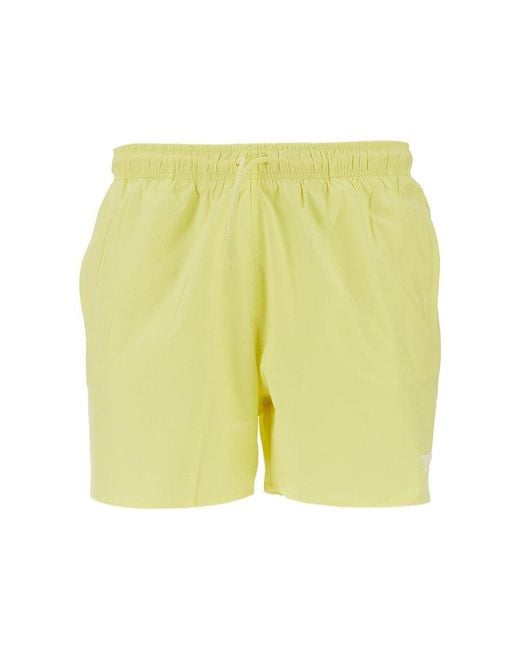 Emporio Armani Yellow Eagle Patch Swimshorts for men
