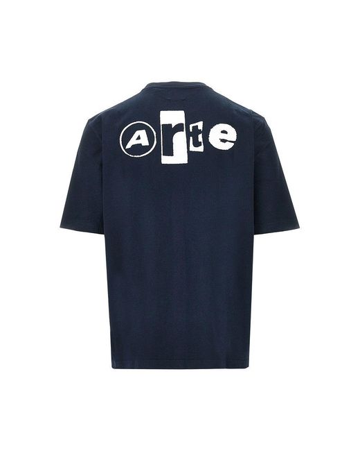 Arte' Blue 'Collage' Print T-Shirt for men