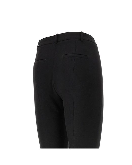 Pinko Black Slim Pants With Rear Split