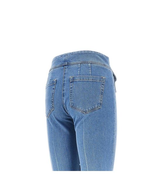Seafarer Blue 'Emi' Stretch Denim Flared Jeans